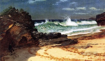 Albert Bierstadt Painting - Beach at Nassau Albert Bierstadt
